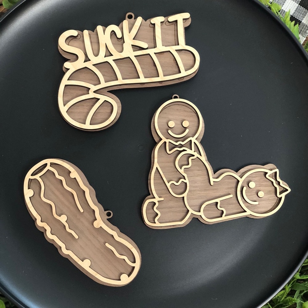 Naughty Ornaments Set of 3